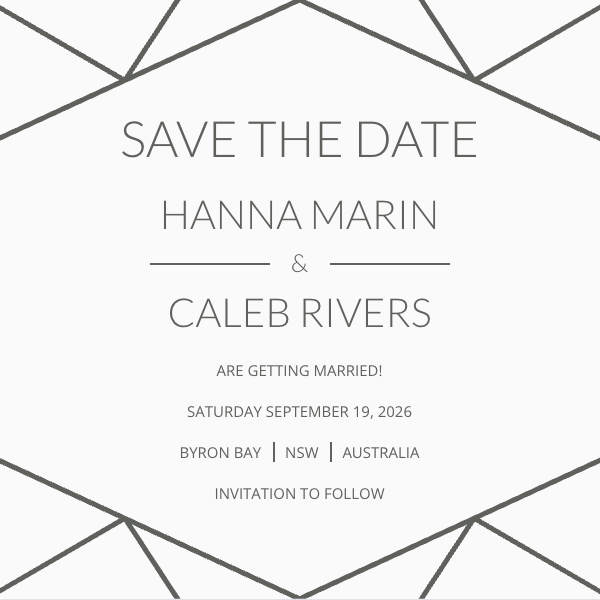 La tarjeta save the date Willow