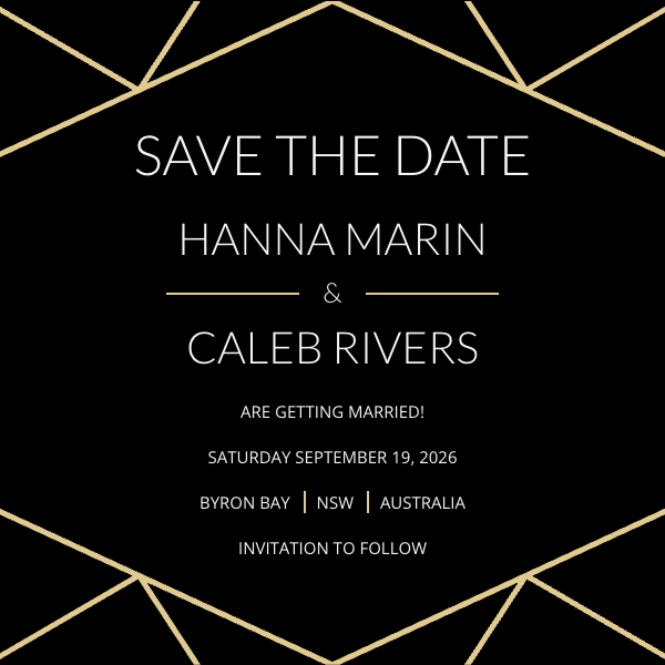 O cartão de save the date Jordan