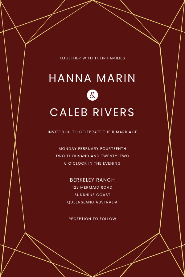 La carte d’invitation de mariage Felix