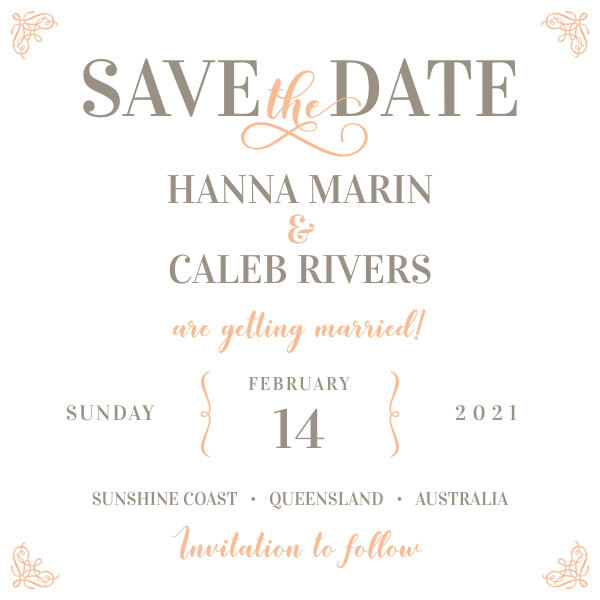 Die Save-the-Date-Karte Cameron