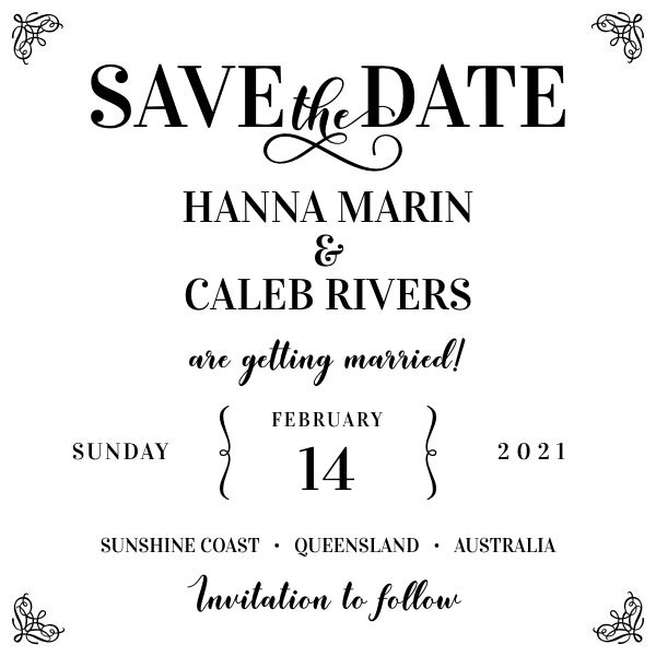 La carte Save the Date Tyler