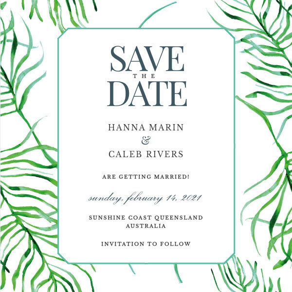 La carte Save the Date Endra