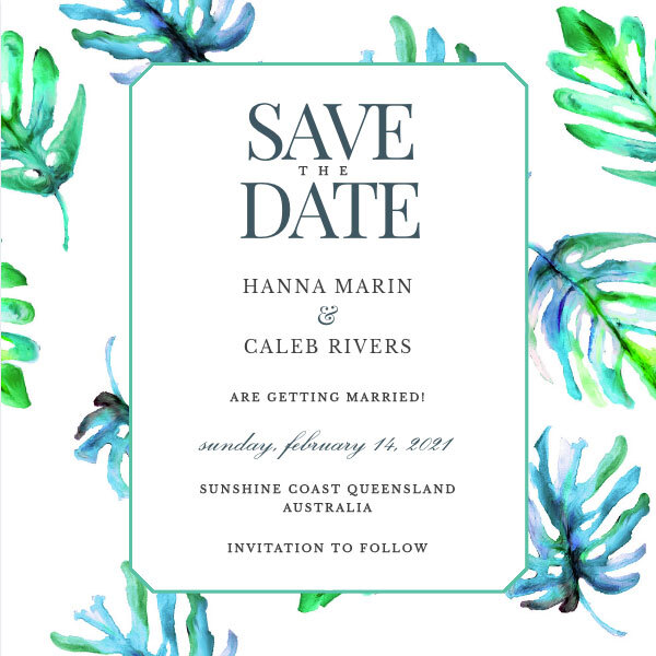 Die Save-the-Date-Karte Maya