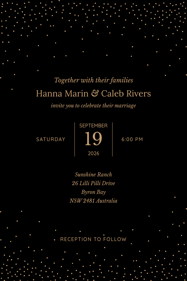 La tarjeta de invitación de boda Viktor