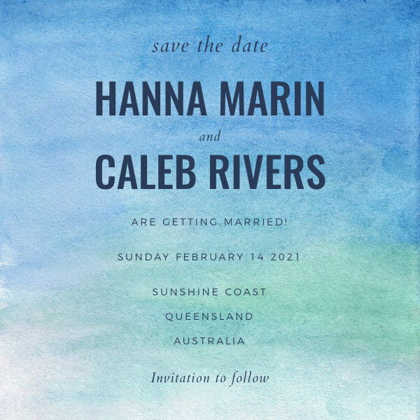 Die Save-the-Date-Karte Kaleo