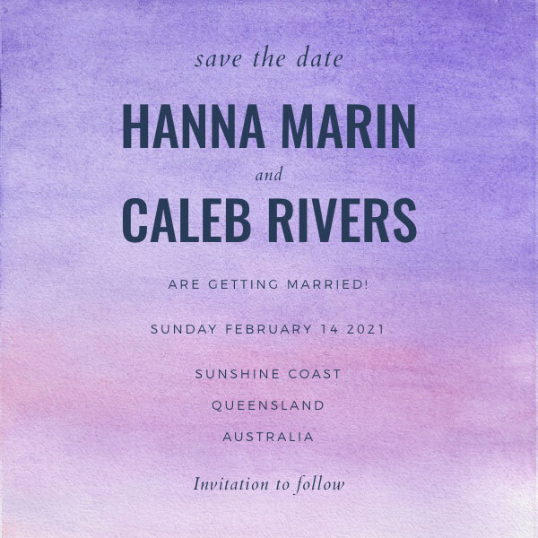 Die Save-the-Date-Karte Malena