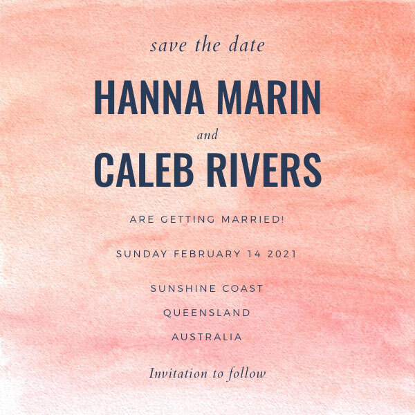 La tarjeta save the date Leylani