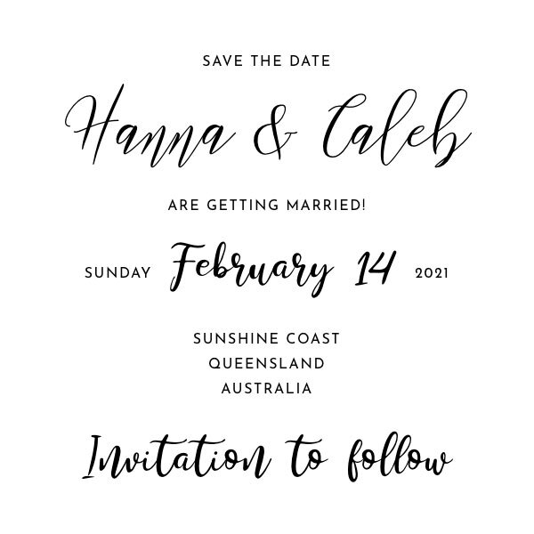 La tarjeta save the date Theo