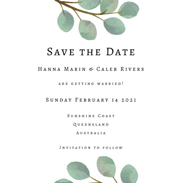 La carte Save the Date Asher