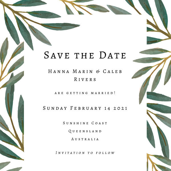 La tarjeta save the date Olivia