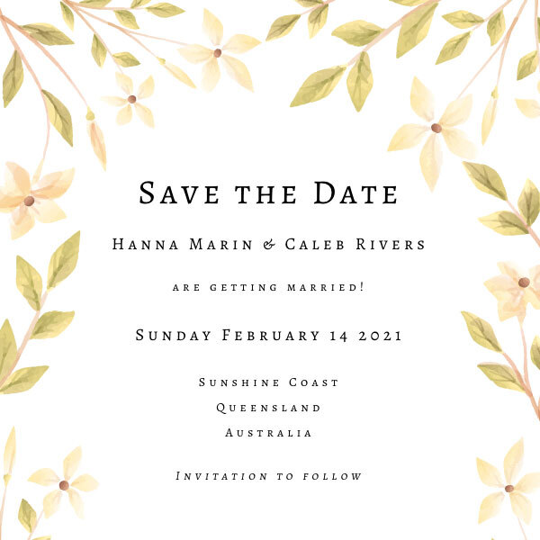 Die Save-the-Date-Karte Ezra