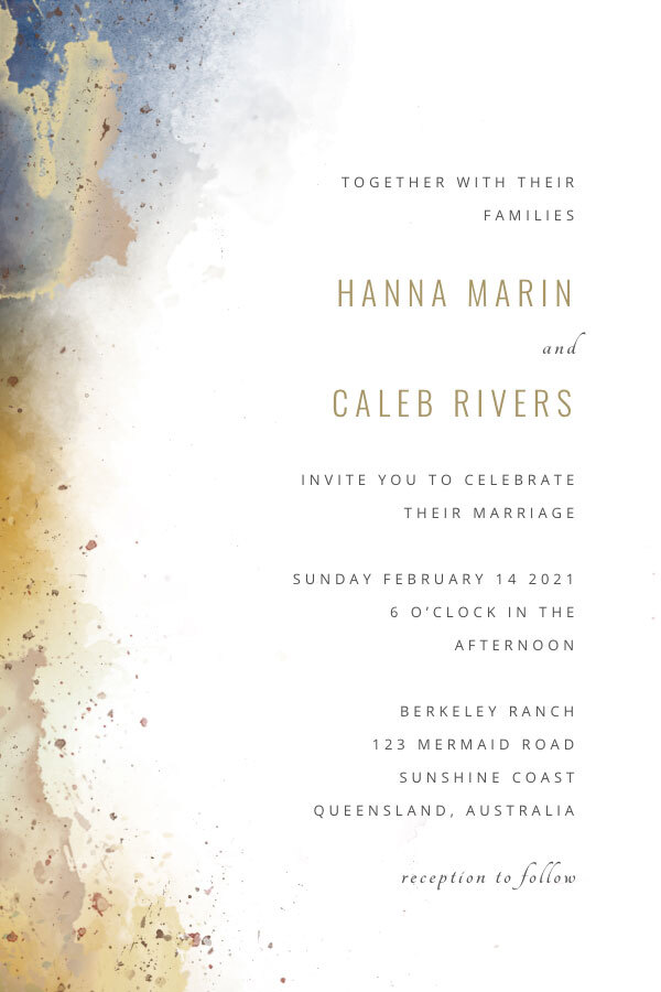 La carte d’invitation de mariage Cobus