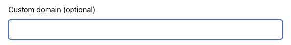 Custom domain