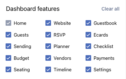 Dashboard features